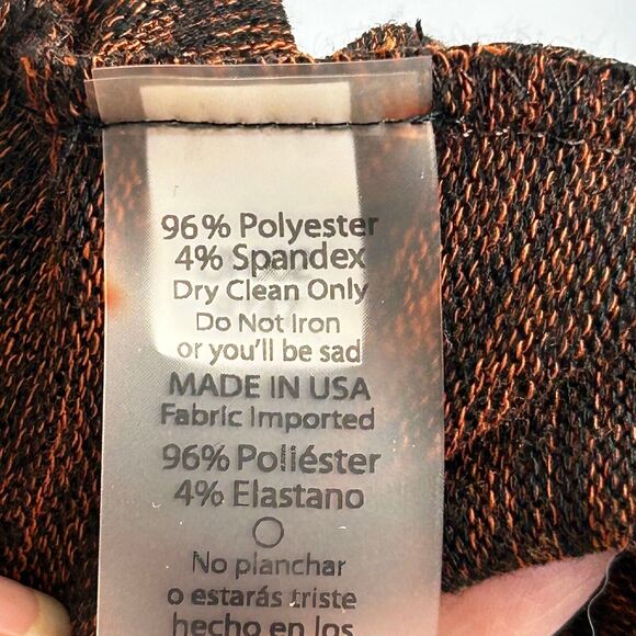 LulaRoe Long Cardigan Womens Medium Brown Black Open Front 3/4 Sleeve Ruffle - Picture 8 of 9